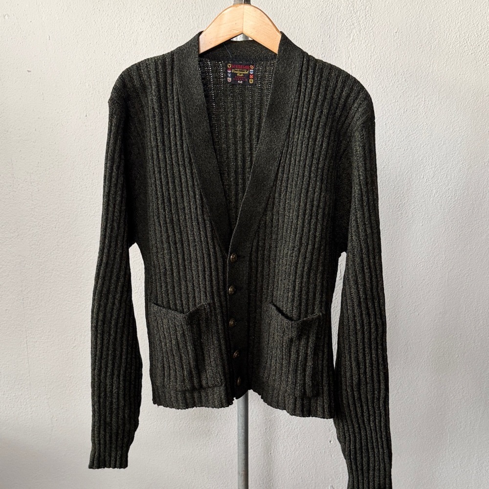 Vintage 60s McGregor Wool Knit Cardigan Size 42